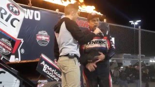 2016 World of Outlaws Craftsman Sprint Car Series Victory Lane from Eldora Speedway LetsRaceTwo [upl. by Nitnelav478]