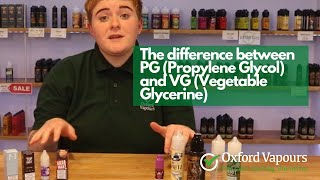 The difference between PG Propylene Glycol amp VG Vegetable Glycerine What it means for your vape [upl. by Rehpotsirahc526]