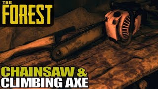 CHAINSAW amp CLIMBING AXE LOCATIONS  The Forest  Lets Play Gameplay  S15E11 [upl. by Lindgren]