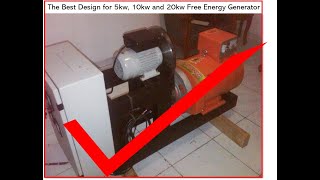 The Best Free Energy Fuelless Generator Design for 5kw 10kw and 20kw [upl. by Ardnuaet]