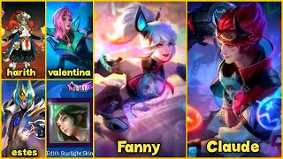 Claude and Fanny Valentine Skin  Harith Epic Skin  Mobile Legends [upl. by Amii]