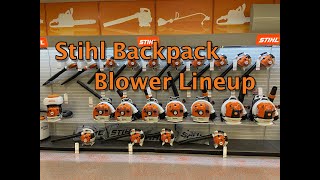 Stihl Backpack Blower Lineup BR200 BR350 BR430 BR450 BR600 BR700 BR800X BR800CE [upl. by Bobbee]