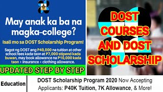 HOW TO APPLY TO DOST SCHOLARSHIP DOST COURSES AVAILABLE [upl. by Weingartner818]