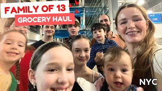 FAMILY OF 13 ONCE A MONTH GROCERY HAUL 247378 November [upl. by Alaehs]