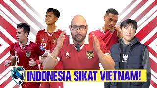 MENYALA INDONESIA SIKAT VIETNAM PADAHAL RUMPUT LAPANGAN JELEK RANKING FIFA MEROKET [upl. by Udell]