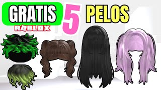 5 NUEVOS PELOS GRATIS en Roblox COSAS GRATIS EN ROBLOX limiteds [upl. by Rolecnahc]