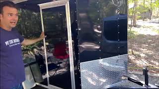 5x8 Cargo trailer conversion to RV final walkthrough at campsite [upl. by Renwick]