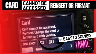 ✅How to fix Card cannot accessedreinsertchange the card or format card with camera  Tamil Tricks [upl. by Tankoos226]