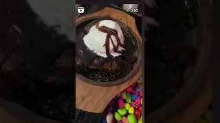 sizzling brownie 😍🤤😋 brownie sizzling sweets dessert [upl. by Atsylac]