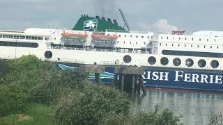 Irish Ferries Blue Star 1 Pulling In To Pembroke Docks May 2021 [upl. by Ayoj]