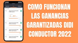 DIDI CONDUCTOR Como funcionan las GANANCIAS GARANTIZADAS 2023 [upl. by Alywt]