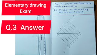 Elementary Drawing Exam Geometry question No 3 Answer in English  Hindi Ashwin3darts [upl. by Mccallion30]