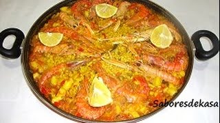 Paella de marisco [upl. by Essilec]