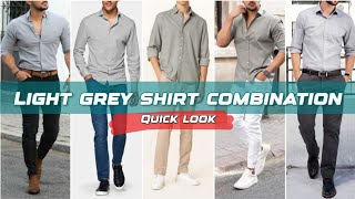 Light Grey Shirt Matching Pant  Light Grey Shirt Combination [upl. by Deena893]