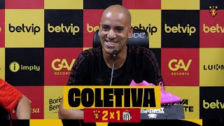 PRONUNCIAMENTO DO PRESIDENTE YURI ROMÃO E COLETIVA COM O TÉCNICO PEPA SPORT 2X1 SANTOS [upl. by Retla289]