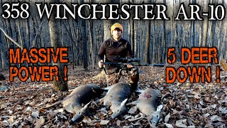 Five Deer Down  Meet The 358 Winchester AR10 Suppressed [upl. by Etnahc]