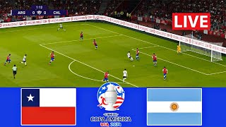 Argentina vs Chile Live Football  Copa America 2024  Chile vs Argentina gameplay pes21 [upl. by Nesmat]