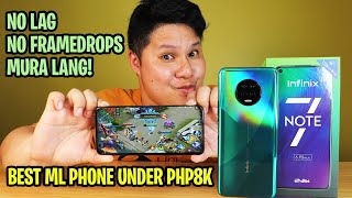 INFINIX NOTE 7  BEST MOBILE LEGENDS PHONE UNDER PHP8K [upl. by Christean]