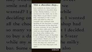 Visit a chocolate shop paragraph for class 4 amp 5 chocolateshop paragraph english englishgrammar [upl. by Falda]