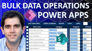 Power Apps Bulk Data Operations  Create Update Delete Copy amp Import  SharePoint List [upl. by Whatley]