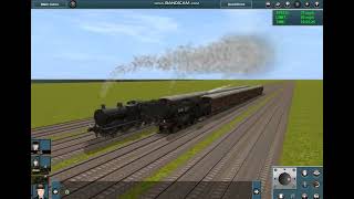 Trainz Race LMS Fowler 4F VS BR Ivatt 2MT Mogul [upl. by Fanchan]