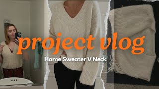 Fall Project Vlog  Home Sweater V Neck by Caidree [upl. by Noelopan]