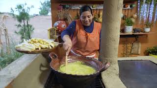 Mega Tamales De Rajas Con Queso Y Champurrado Cocinado En Caso De Cobre [upl. by Esemaj213]