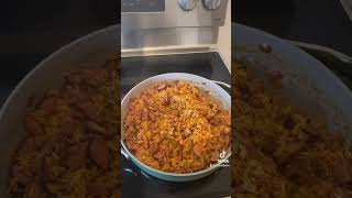 Jambalaya zatarains jambalaya easydinner lazydinner sausage rice food foodie cookwithme [upl. by Erelia]