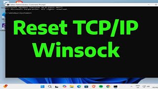 How To Reset TCPIP and Winsock in Windows [upl. by Ecnarwal18]