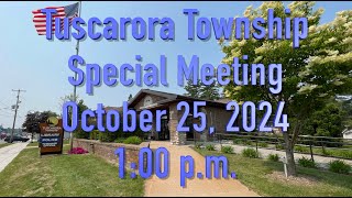 Tuscarora Township Special Meeting October 25 2024 [upl. by Sprung139]