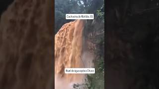 ChuvanoES Cachoeira de Matilde ES com alto nível de água capixaba OrePeloES [upl. by Nahaj]