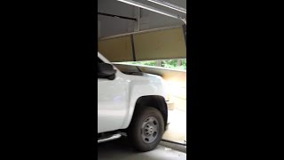 Car SMASHES Into Garage Door Accident Smash [upl. by Shandy543]