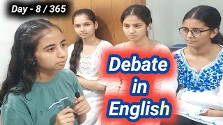 Debate online vs offline  group discussion in English  English debate  English talk  English [upl. by Nahseez]