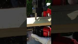 Milwaukee M12 metal band saw cutting wood like its butter machinist asmr milwaukee m12 fuel [upl. by Koenig]