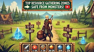 Villagers amp Heroes Safe Zones for Resource Gathering at Every Level  No Monsters Just Materials [upl. by Huberty]