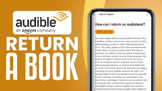 How To Return A Book On Audible 2024 Simple Tutorial [upl. by Archer]