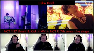 NCT 127 Punch and Kick it MV and NCT U 7th Sense Live stage Reaction [upl. by Euqimod]