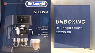 UNBOXING  DeLonghi Stilosa EC230BK Espresso Coffee Machine [upl. by Hale]