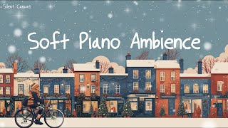 ⛄🎹🎵Snowy European Village Serenity 1 Hour of Peaceful Piano for Study amp Relaxation [upl. by Saixela598]