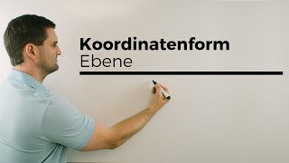 Koordinatenform einer Ebene bestimmen Vektorgeometrie  Mathe by Daniel Jung [upl. by Iaria]