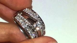 14kt 100 TCW Diamond solitaire enhancer wrap ring guard [upl. by Lakin]