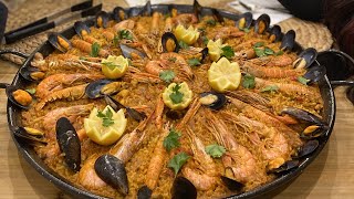 Authentic Spanish Seafood Paella Recipe  Helina Sanchez [upl. by Eerdua]