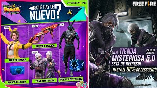 🤩Agenda Semanal de Free Fire RULETA DE TOKENS Y CONEJO TEXTURA TIENDA MISTERIOSA ESPECTRO VIOLETA [upl. by Stefano]