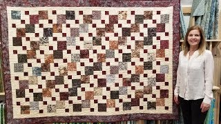 Quick Easy Fancy FREE PATTERN Disappearing Nine Patch Quilt [upl. by Oilisab660]