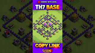 Best TOWN HALL 7 Base Design✨ coc clashofclans [upl. by Darell370]