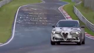 Stelvio Quadrifoglio Nürburgring rekord 07517 [upl. by Noid]