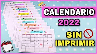 HAZ TU PROPIO CALENDARIO SIN IMPRIMIR NADA  PAPELERÍA CASERA  NatyGloss [upl. by Terra]