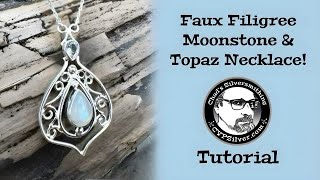 Making Faux Filigree Pendant A Silversmithing Tutorial [upl. by Nohtan]