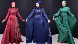 2023 Tesettür Abiye Modelleri Yeni Koleksiyon Harika Renkler düğün Abiye Hijab Party Dresses [upl. by Farlie997]