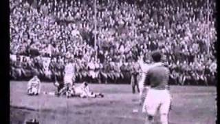 Warrington v Halifax 1954 Cup replay at Odsal [upl. by Osner]